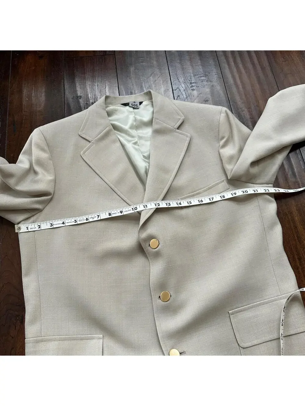 VTG Union Sport Coat Mens 42 Johnson Blazer Button Cricketer 70s 1970s Tan